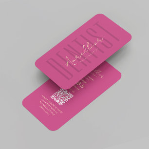 Moderne Zahnmedizin Monogram ZahnLuxus Pink Gold Visitenkarte