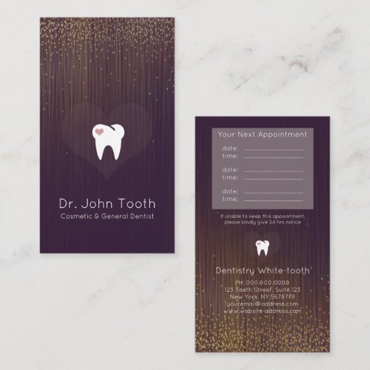 Moderne zahnmedizinische visitenkarte (Vorne/Hinten)