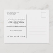 Moderne, zarte Eggshell Soft Floral Ankündigungspostkarte (Rückseite)