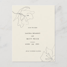 Moderne, zarte Eggshell Soft Floral Ankündigungspostkarte