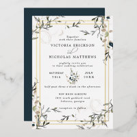 Moderne zarte Frühlingsgrün Einladung Hochzeit