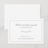 Moderne, zarte Website zum Hochzeitsstipendium RSVP Karte (Vorne/Hinten)