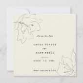 Moderne zarte, weiche Eggshell Floral Einladung (Vorderseite)