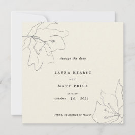 Moderne zarte, weiche Eggshell Floral Einladung