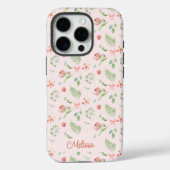 Moderne, zauberhafte rosa grüne Blumenband mit Nam Case-Mate iPhone Hülle (Rückseite)