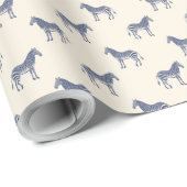 Moderne Zebra Line Art Zeichnend Muster einzigarti Geschenkpapier (Rolleneckpunkt)