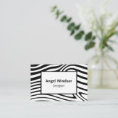 Moderne Zebra-Muster Elegante Visitenkarte (Stehend Vorderseite)