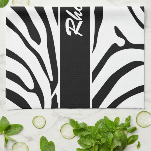 Moderne Zebra Print Geschirrtuch (Gefaltet)