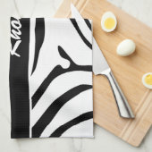 Moderne Zebra Print Geschirrtuch (Viertel Falte)