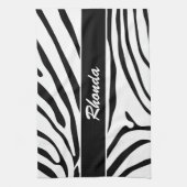 Moderne Zebra Print Geschirrtuch (Vertikal)