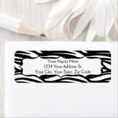 Moderne Zebra-Rücksendeadressen-Aufkleber (Insitu)