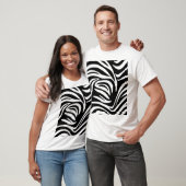 Moderne Zebra Streifen Abstraktes Design T-Shirt (Unisex)