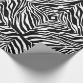 Moderne Zebra Streifen Schwarz-Weiß Cool Abstrakt Geschenkpapier (Ecke)