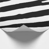 Moderne Zebra Streifen Schwarz-Weiß Cool Abstrakt Geschenkpapier (Ecke)