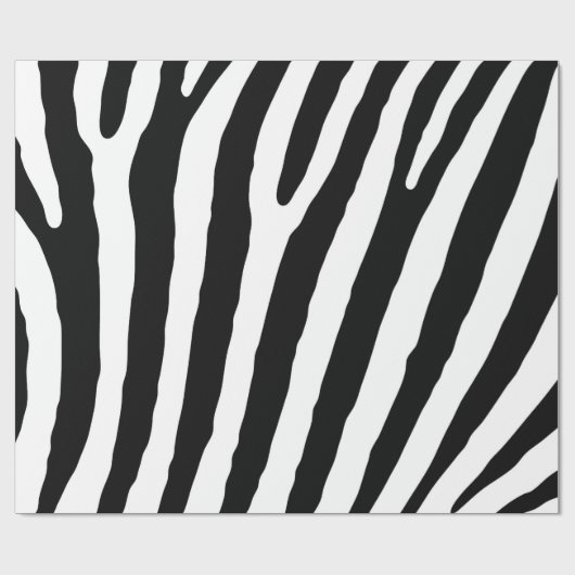Moderne Zebra Streifen Schwarz-Weiß Cool Abstrakt Geschenkpapier (Flach)