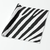 Moderne Zebra Streifen Schwarz-Weiß Cool Abstrakt Geschenkpapier (Ungerollt)