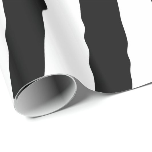 Moderne Zebra Streifen Schwarz-Weiß Cool Abstrakt Geschenkpapier (Rolleneckpunkt)