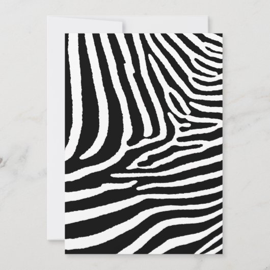 Moderne Zebra Stripes Gold 50 Jahre Hochzeit Einladung (Rückseite)