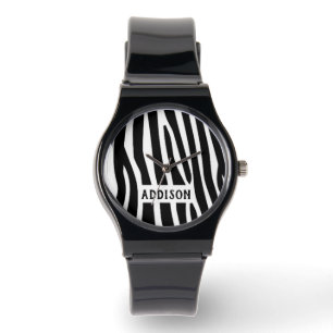 Moderne Zebrastreifen Personalisiert Armbanduhr