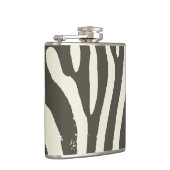 Moderne Zebrastreifen-Tierdruckmuster Flachmann (Rechts)