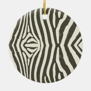 Moderne Zebrastreifen-Tierdruckmuster Keramikornament