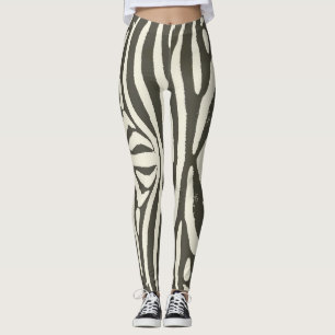 Moderne Zebrastreifen-Tierdruckmuster Leggings