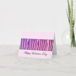 Moderne Zebrastreifen Valentinstage Feiertagskarte