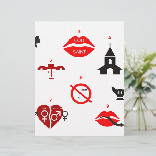 moderne zehn Gebote Briefkopf (Stehend Vorderseite)