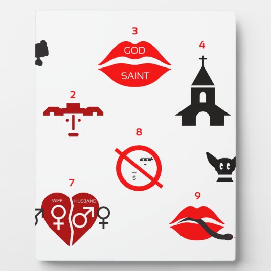 moderne zehn Gebote Fotoplatte (Vorderseite)