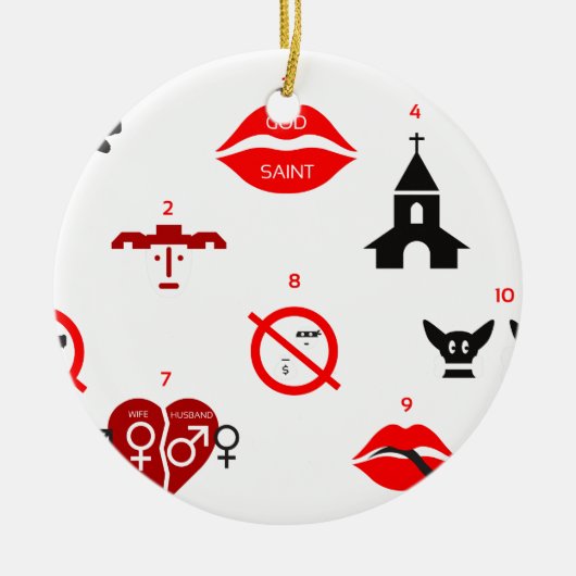 moderne zehn Gebote Ornament (Vorne)