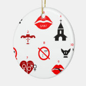 moderne zehn Gebote Ornament (Links)