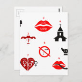 moderne zehn Gebote Postkarte (Vorne/Hinten)