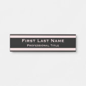 Moderne Zeichen für die Türsignatur hellrosa Türschild (Vorderseite )