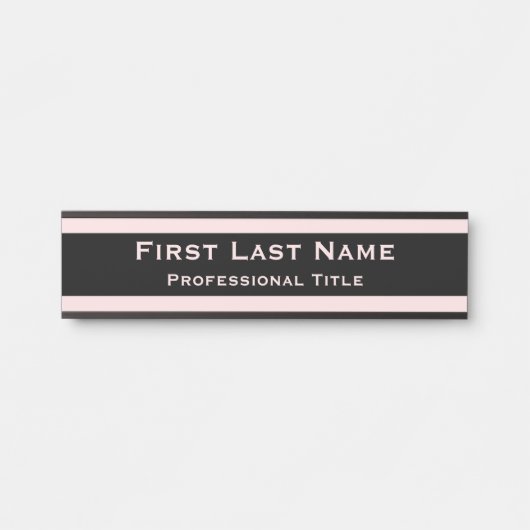 Moderne Zeichen für die Türsignatur hellrosa Türschild (Vorderseite )