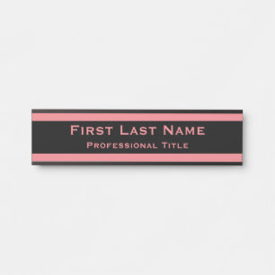 Moderne Zeichen für die Türsignatur Rosa Namenspla Türschild