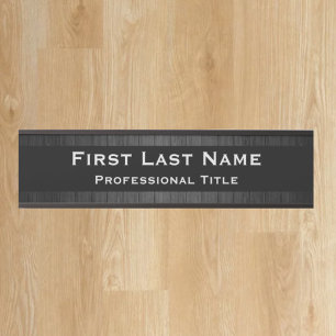 Moderne Zeichen für die Türsignatur Schwarzes Holz Türschild