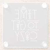 Moderne Zeit für gemütliche Gestaltung Glasuntersetzer (Rückseite)