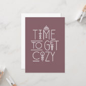 Moderne Zeit für gemütliche Gestaltung Karte (Vorderseite/Rückseite Beispiel)