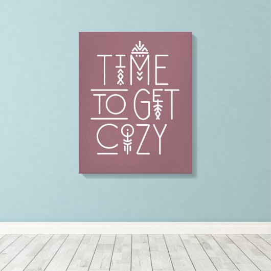 Moderne Zeit für gemütliche Gestaltung Leinwanddruck (Insitu (Holzboden))