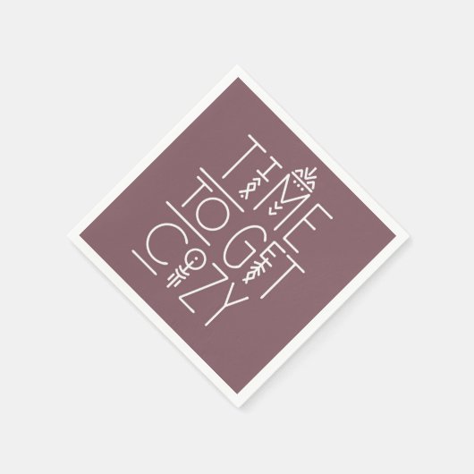 Moderne Zeit für gemütliche Gestaltung Serviette (Ecke)