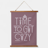 Moderne Zeit für gemütliche Gestaltung Wandteppich Mit Holzrahmen (Vorderseite)