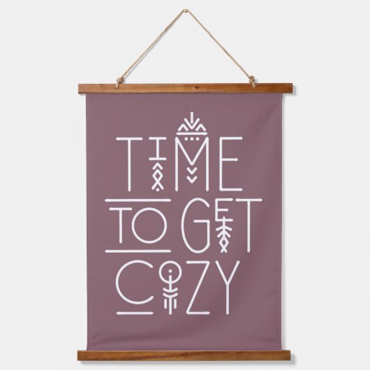 Moderne Zeit für gemütliche Gestaltung Wandteppich Mit Holzrahmen (Vorderseite)