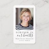 Moderne Zeit in unserer Herz-Gedenkkarte Telefonnummerkarte (Vorderseite)