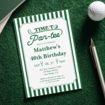 Moderne Zeit zum Par-Tee Herren-Golf-Geburtstag