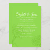 Moderne, zeitgemäße Einladungen zu grünen Hochzeit (Vorne/Hinten)