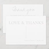 Moderne, zeitgemäße Liebe für benutzerdefinierte N Dankeskarte (Vorne/Hinten)