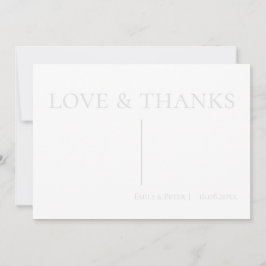 Moderne, zeitgemäße Liebe für benutzerdefinierte N Dankeskarte