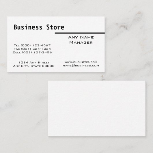 Moderne, zeitgemäße Visitenkarte (Vorne/Hinten)