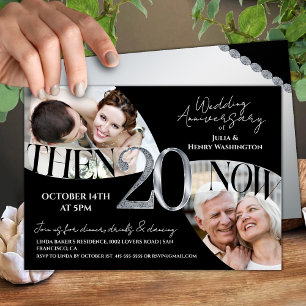 Moderne Zeitgenössische 20. Hochzeitstag Einladung