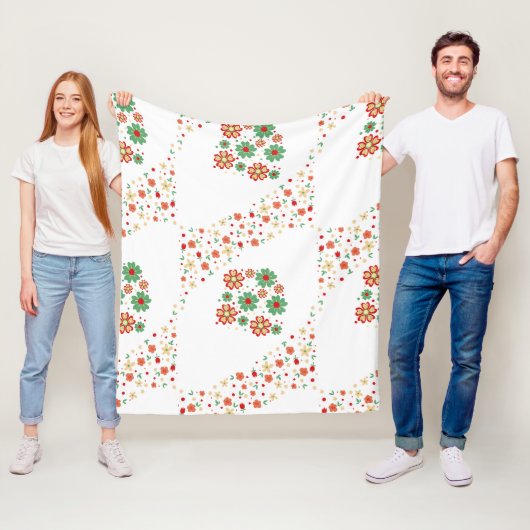 Moderne zeitgenössische Blumengestaltung Fleecedecke (Beispiel)